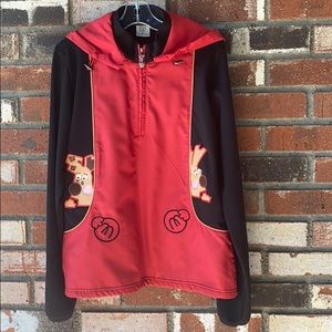 Women’s half zip hoodie jacket size large MADE IN KOREA🖤❤️🇰🇷🧥
